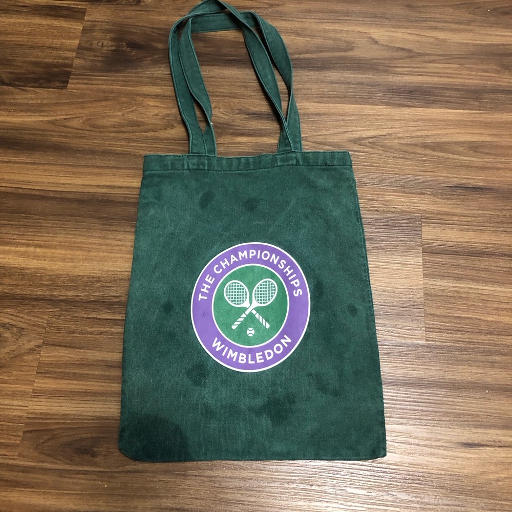 The Championships Wimbledon Souvenir Tote Bag England Tennis Preppy Tenniscore